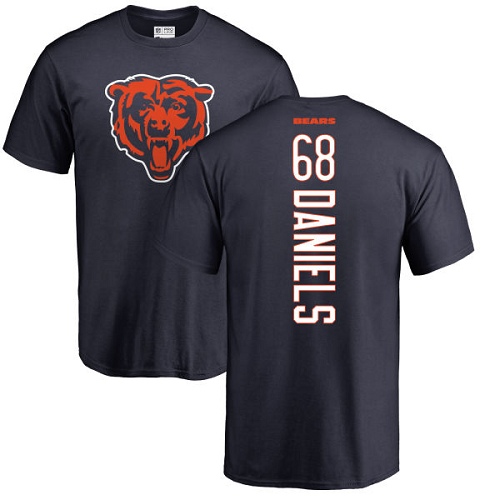 Chicago Bears Men Navy Blue James Daniels Backer NFL Football #68 T Shirt->nfl t-shirts->Sports Accessory